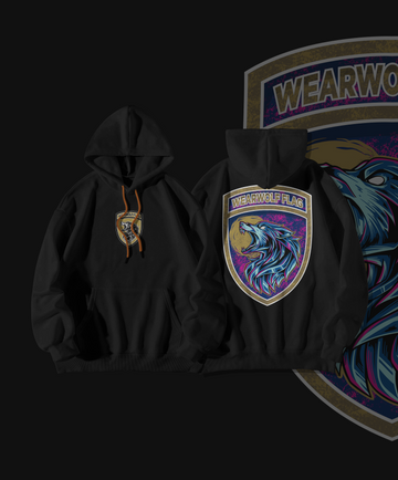 Wearwolf flag black hoodie